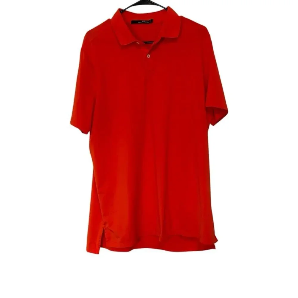 RLX‎ Ralph Lauren Sport Polo Shirt Size L Orange Golf Athletic Preppy Summer